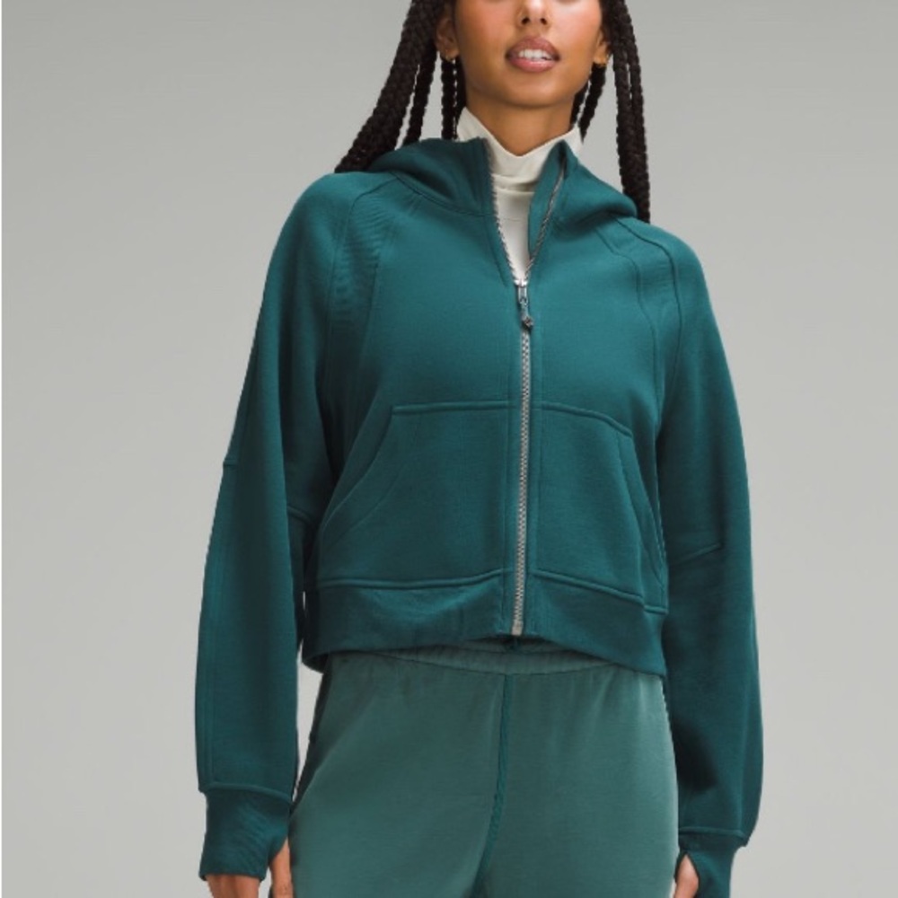 Lululemon Oversized Full Zip Scuba in Storm Teal Size M/L